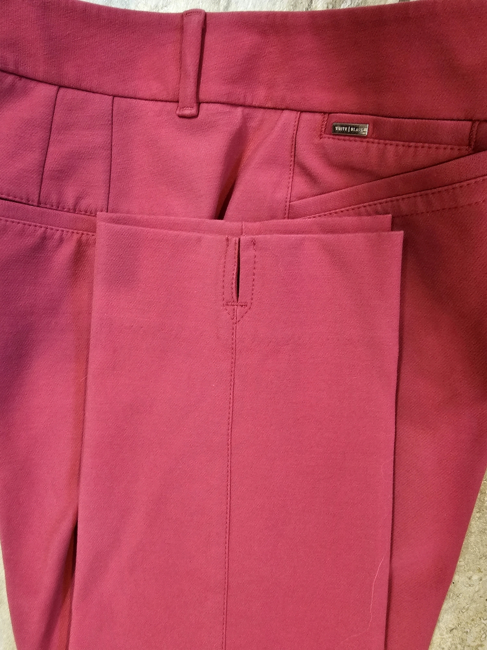 White House Black Market Fuchsia Slim Straight Ankle Pants Sz 4 - Picture 9 of 9
